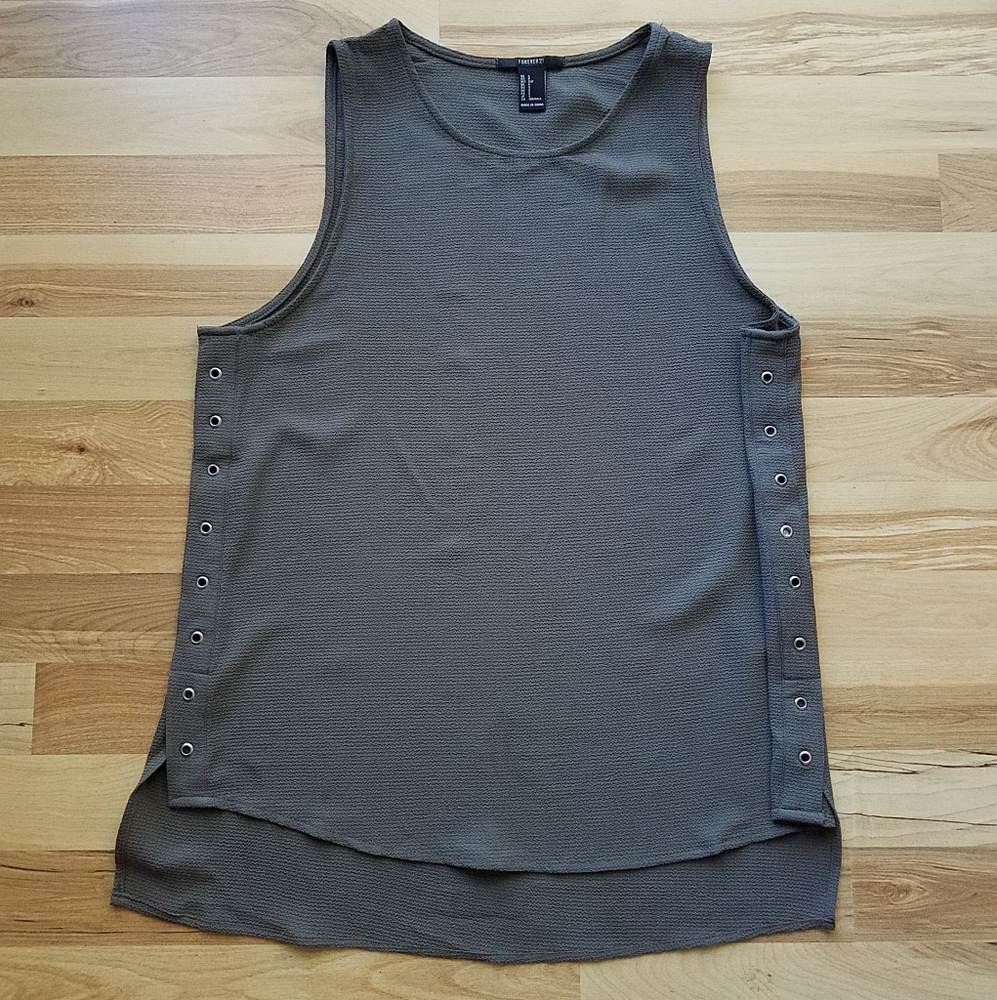 3x$15 Forever 21 Army Green Sleeveless Top